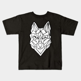 Geometric Husky Hand Drawn Clip Art Gift For Husky Lovers Inktober 2019 Kids T-Shirt